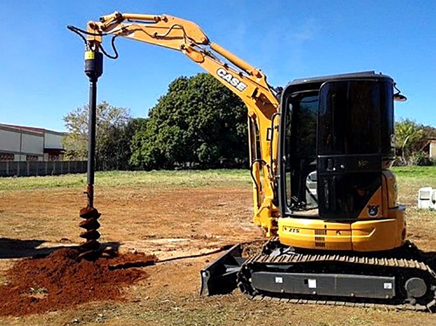 Mini Escavadeira Perfuratriz